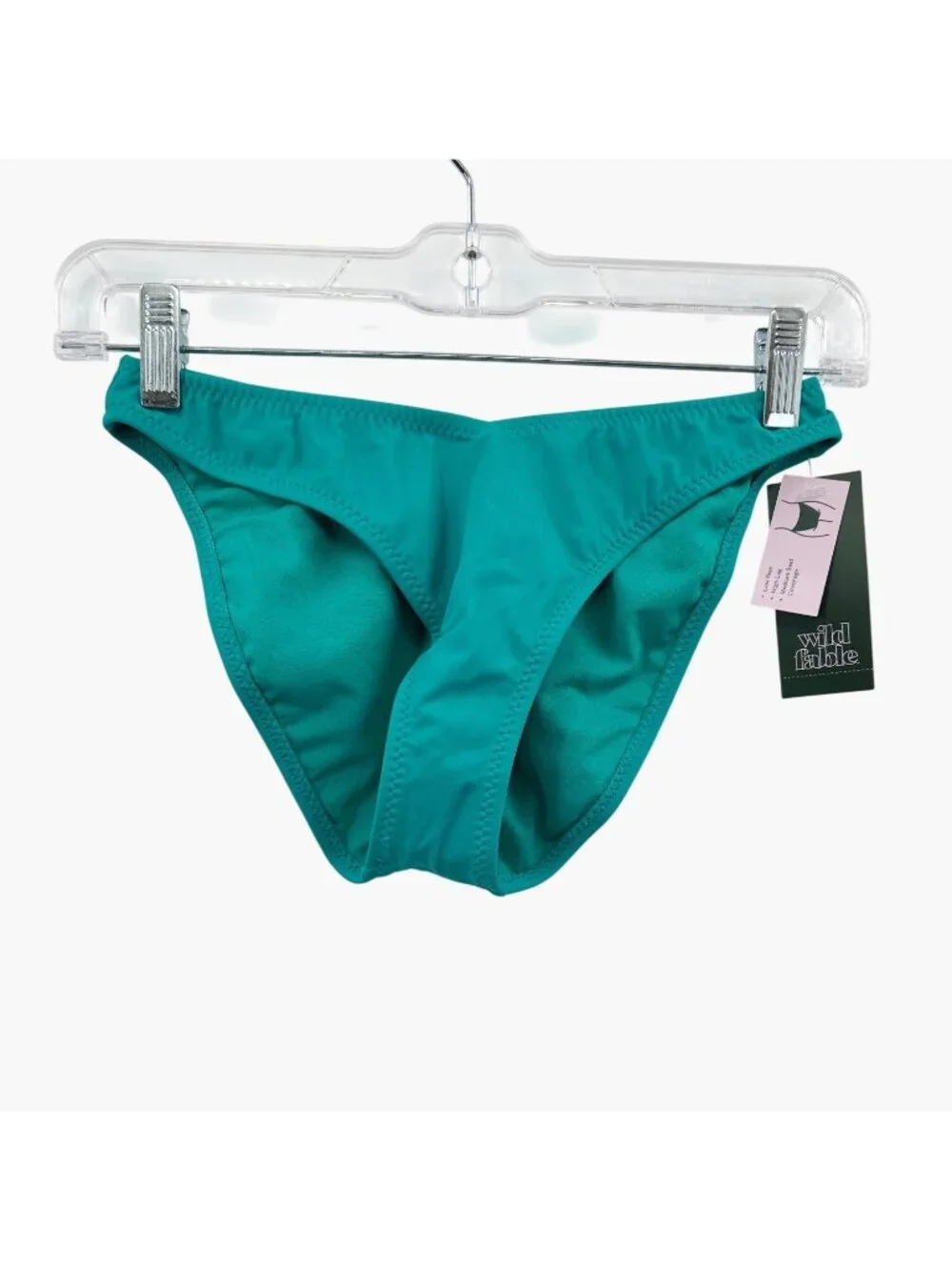 NEW Wild Fable Low-Rise Medium Coverage Extra High Leg Bikini Bottom Light Teal